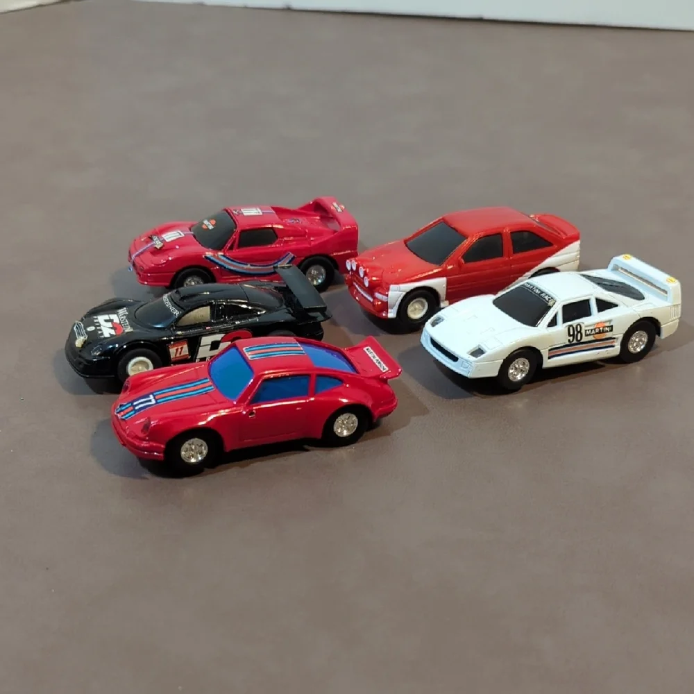 5 Vintage Slot Cars Porsche Lamborghini Ferrari Mercedes Benz Martini Racing